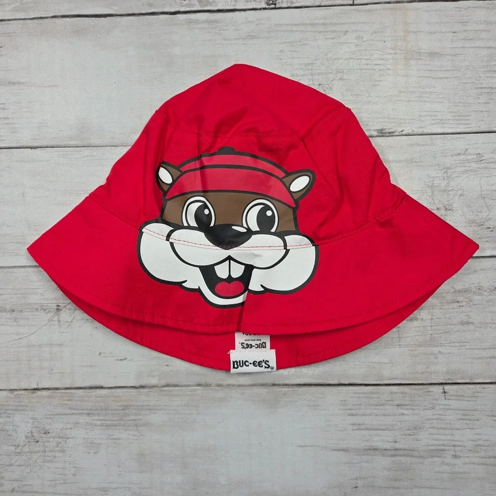 Buc-ee's Bucket Hat Toddler Red Beaver Face UPF‎ 50+ Sun Hat BUCHT01S